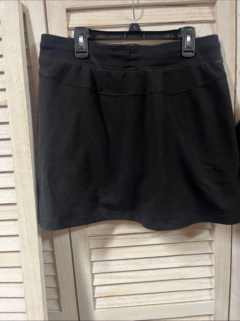 GreenTea Black Casual Drawstring Skort